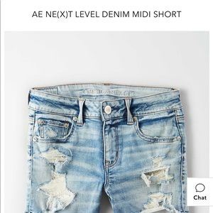 American Eagle denim ripped shorts